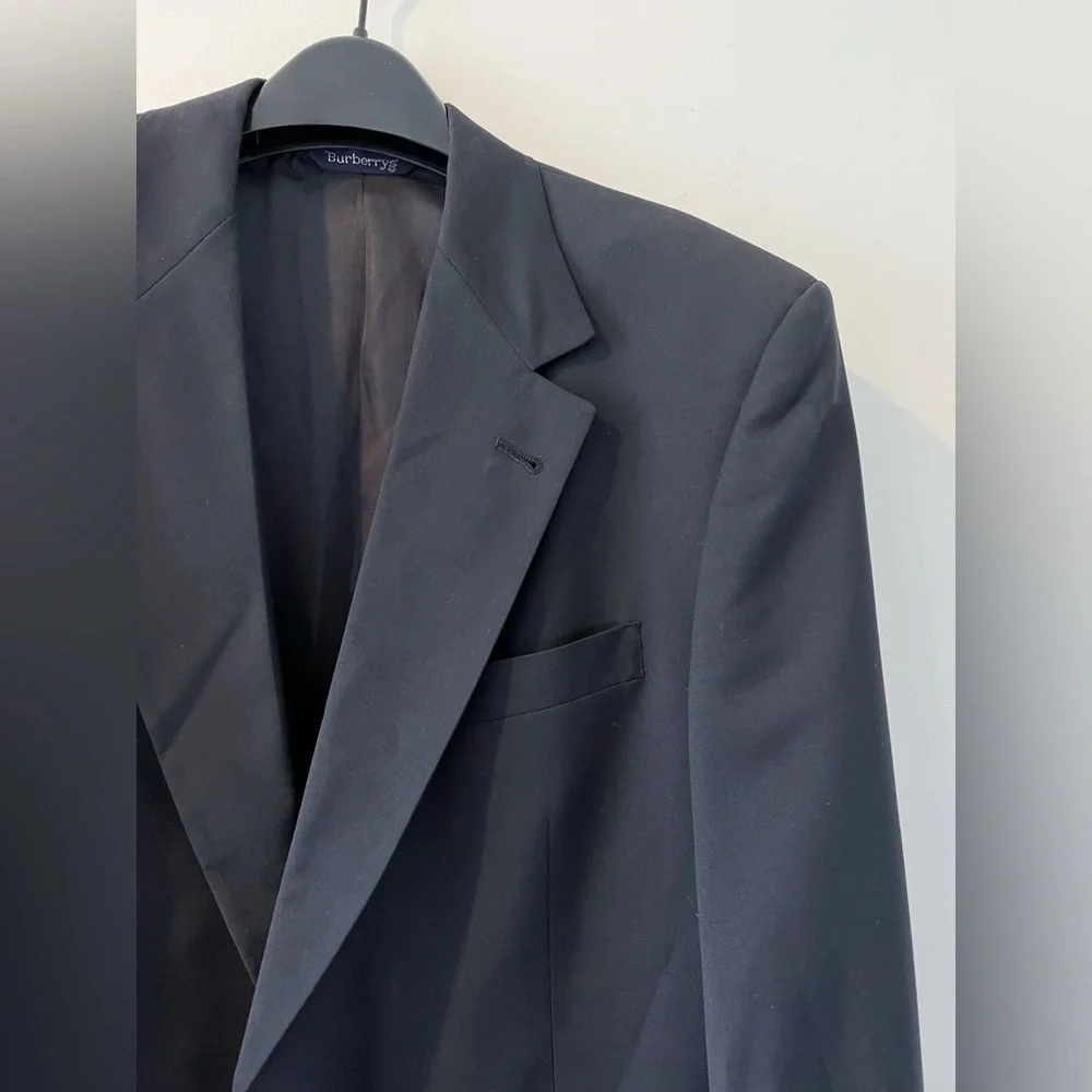 Vintage Burberrys wool‎ blazer sport jacket navy blue unisex mens womens 80s 90s